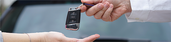 Handing over car keys